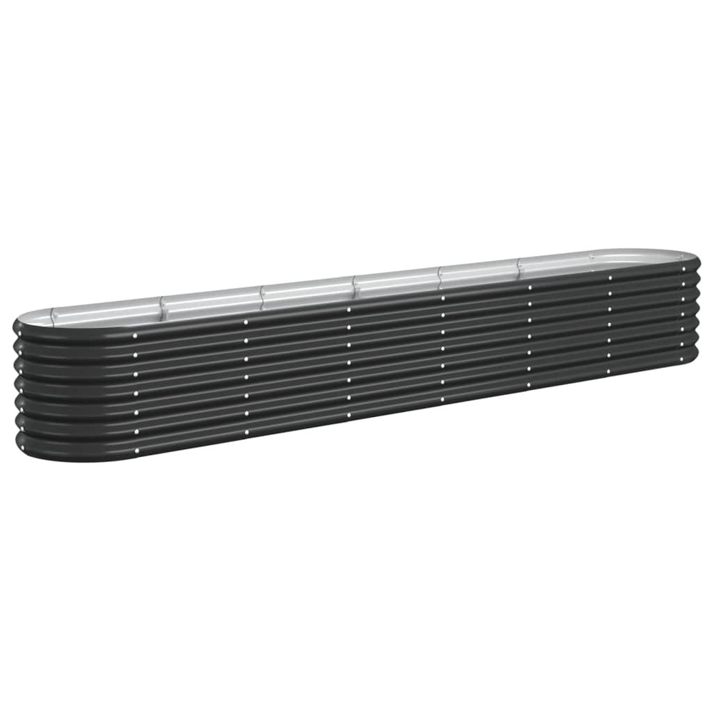 Jardinière bac lit surélevé plantes fleurs terrasse jardin de jardin acier enduit de poudre anthracite