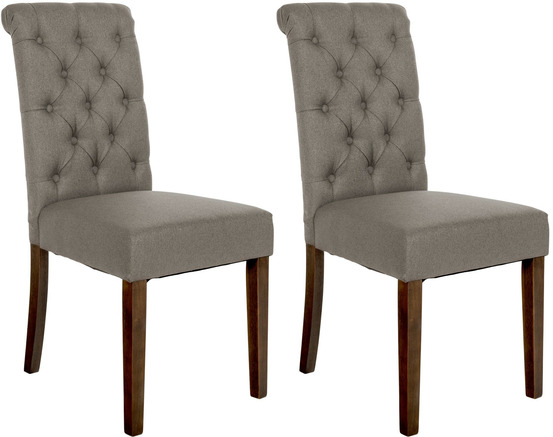 Lot de 2 chaises de salle à manger tissu lisburn