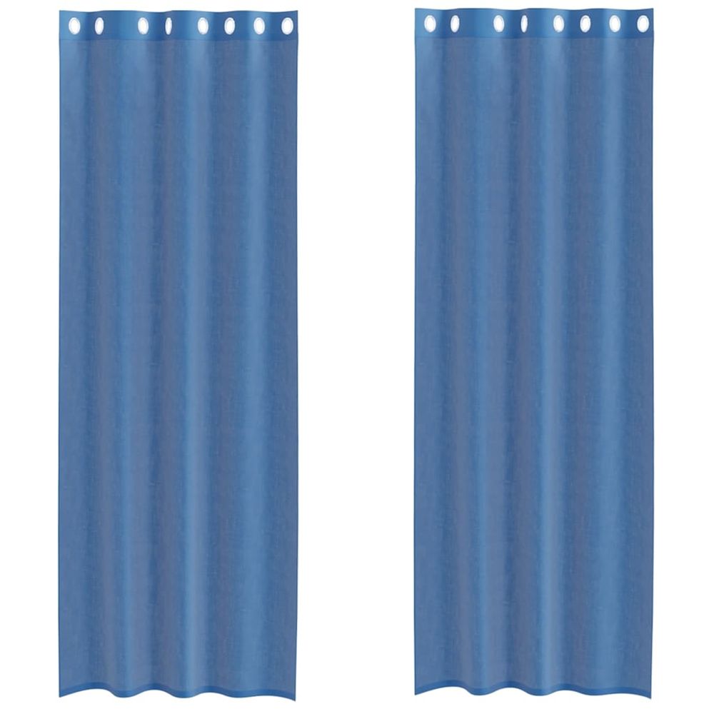 Rideaux en voile avec œillets 2 pcs bleu royal
