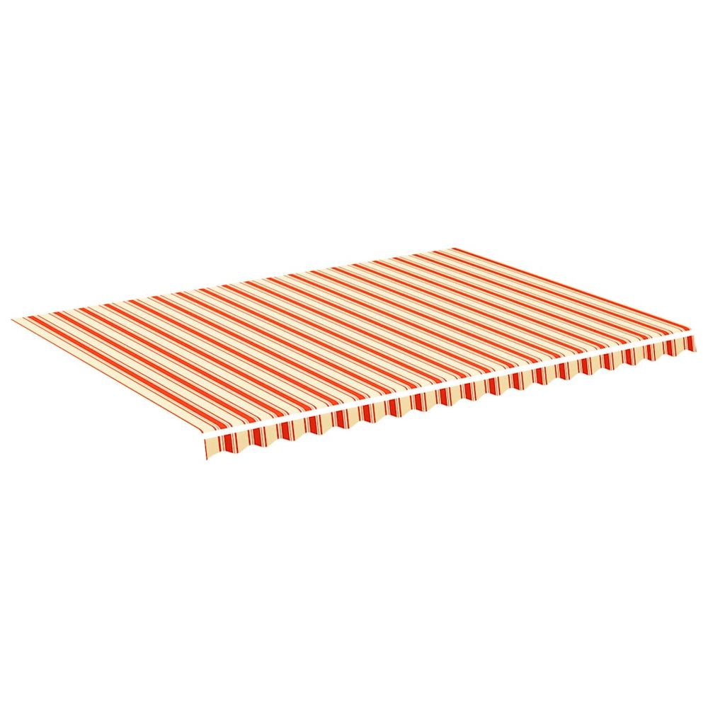 Tissu de remplacement pour auvent jaune et orange 500x350 cm