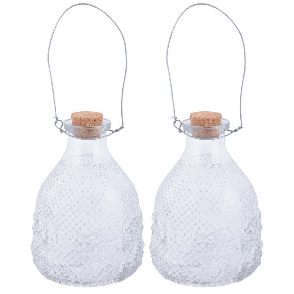Attrape guêpes en verre chiné (lot de 2)