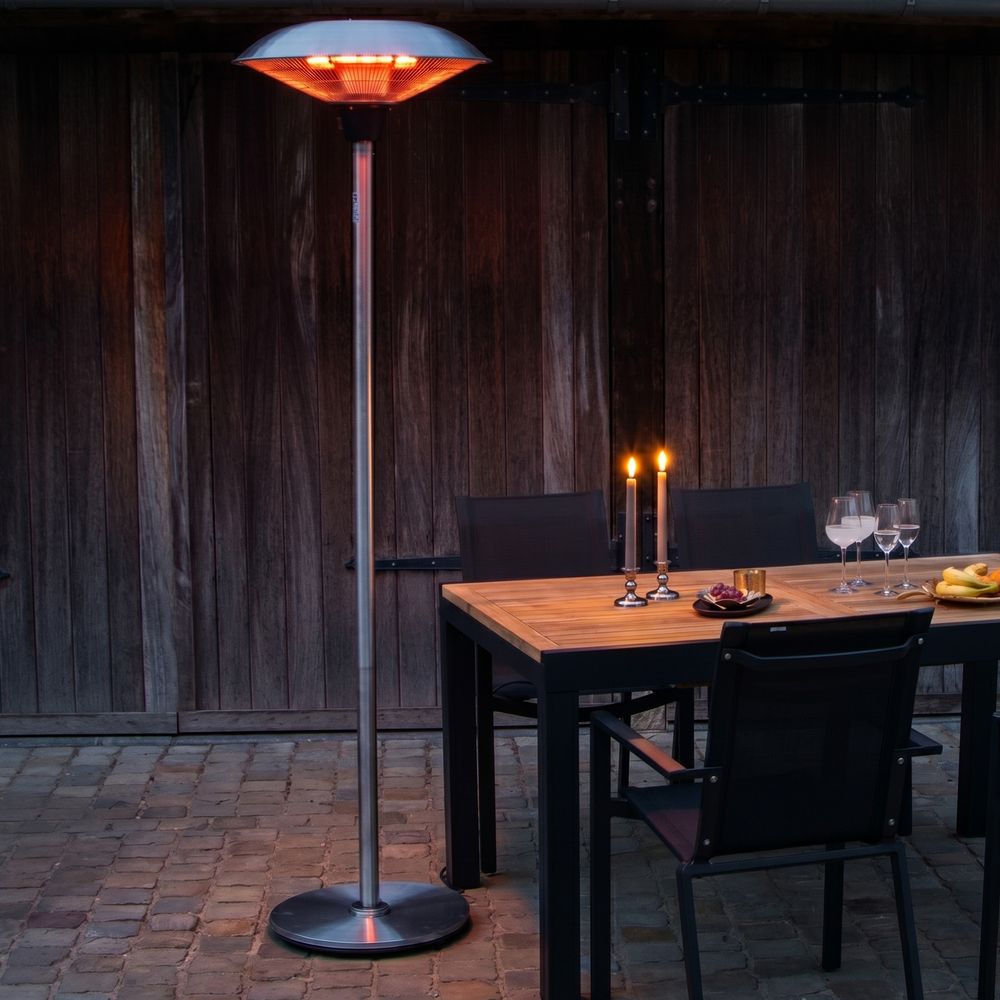 Chauffe terrasse électrique acier 2000 w halogène zephyr