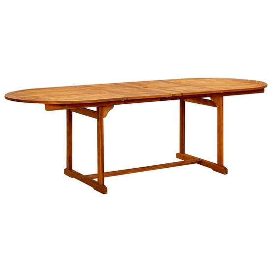 Table à dîner de jardin (160-240)x100x75cm bois d'acacia massif