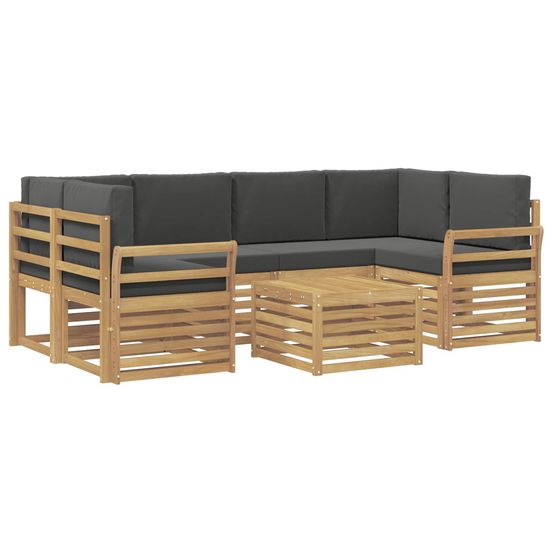 Ensemble de canapés d'extérieur 7 pc blanc et anthracite