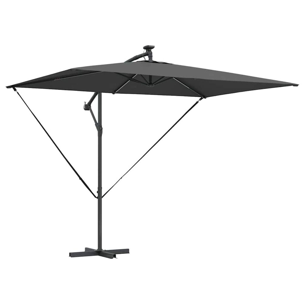 Parasol 294 x 200 x 270 cm polyester et aluminium anthracite