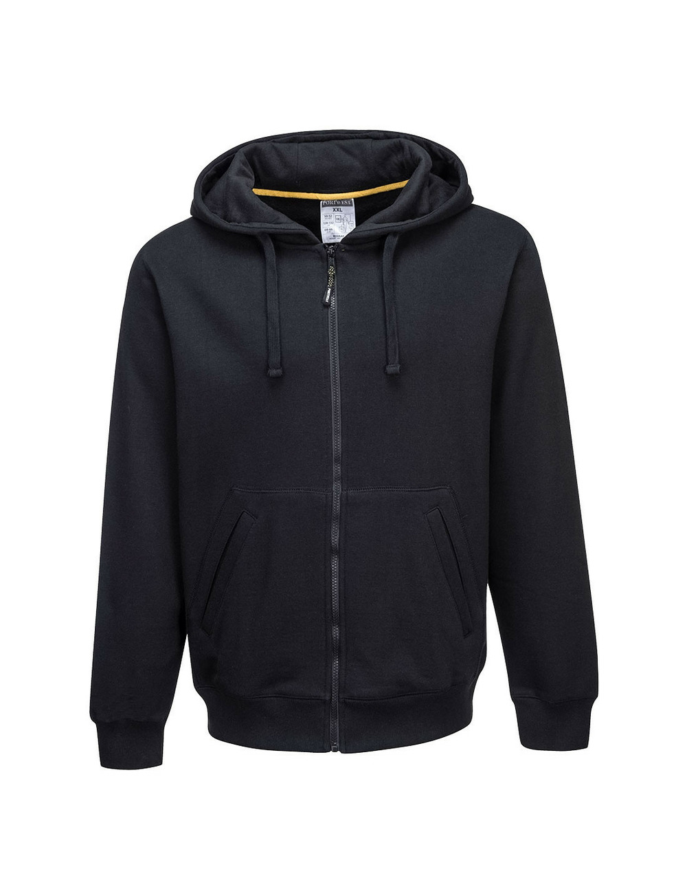 Sweatshirt zippé à capuche nickel couleur : noir taille s - portwest