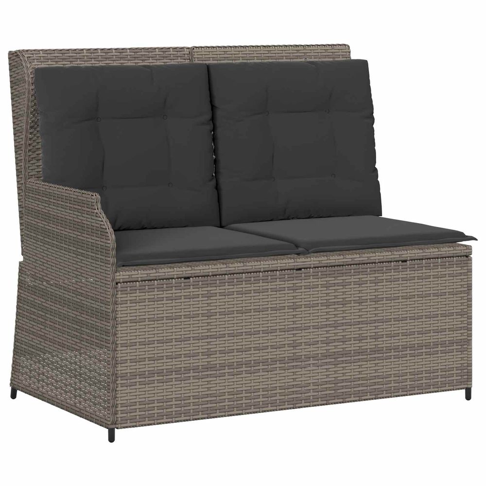 Banc de jardin gris polyrotin