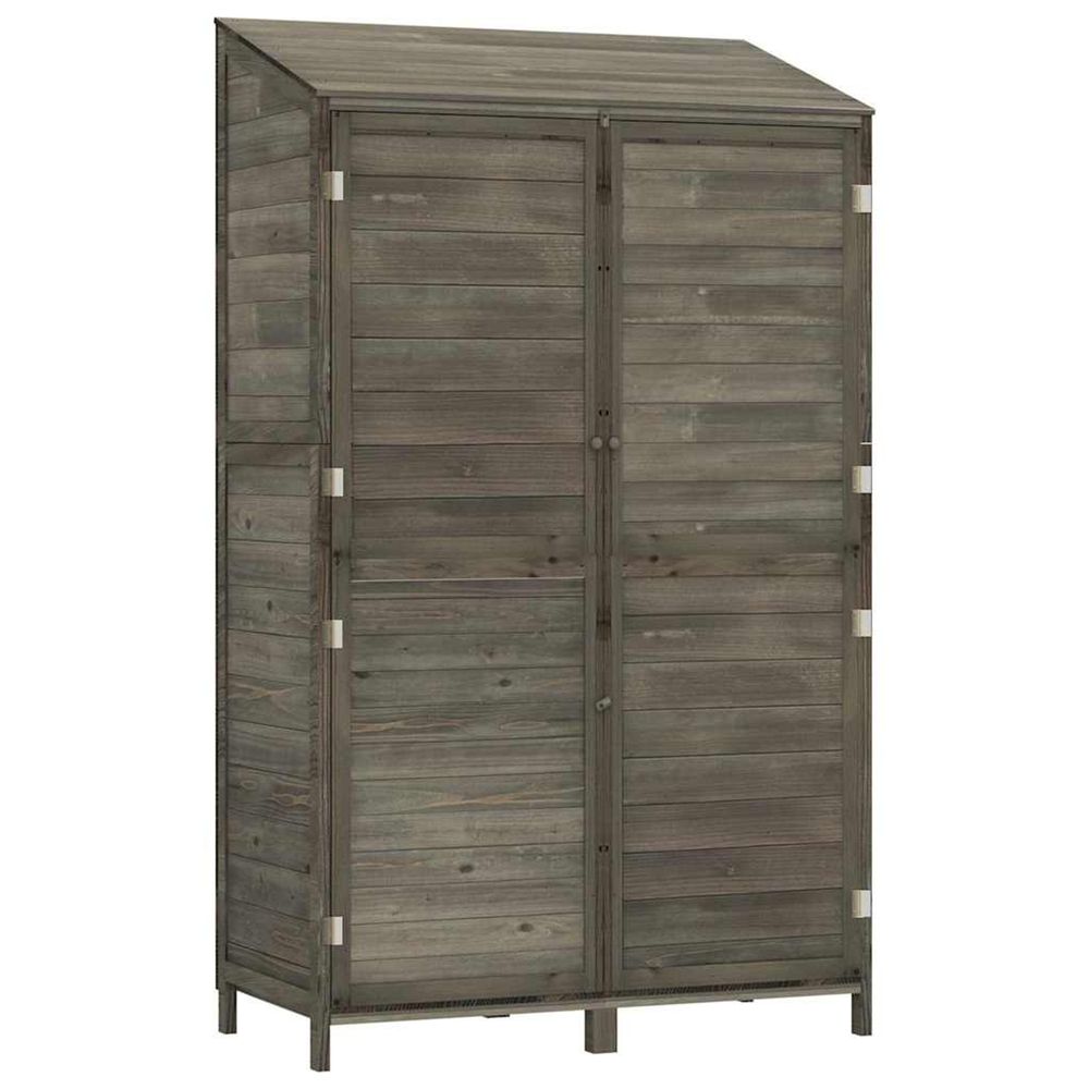 Remise de jardin anthracite 102x52x174,5cm bois de sapin solide
