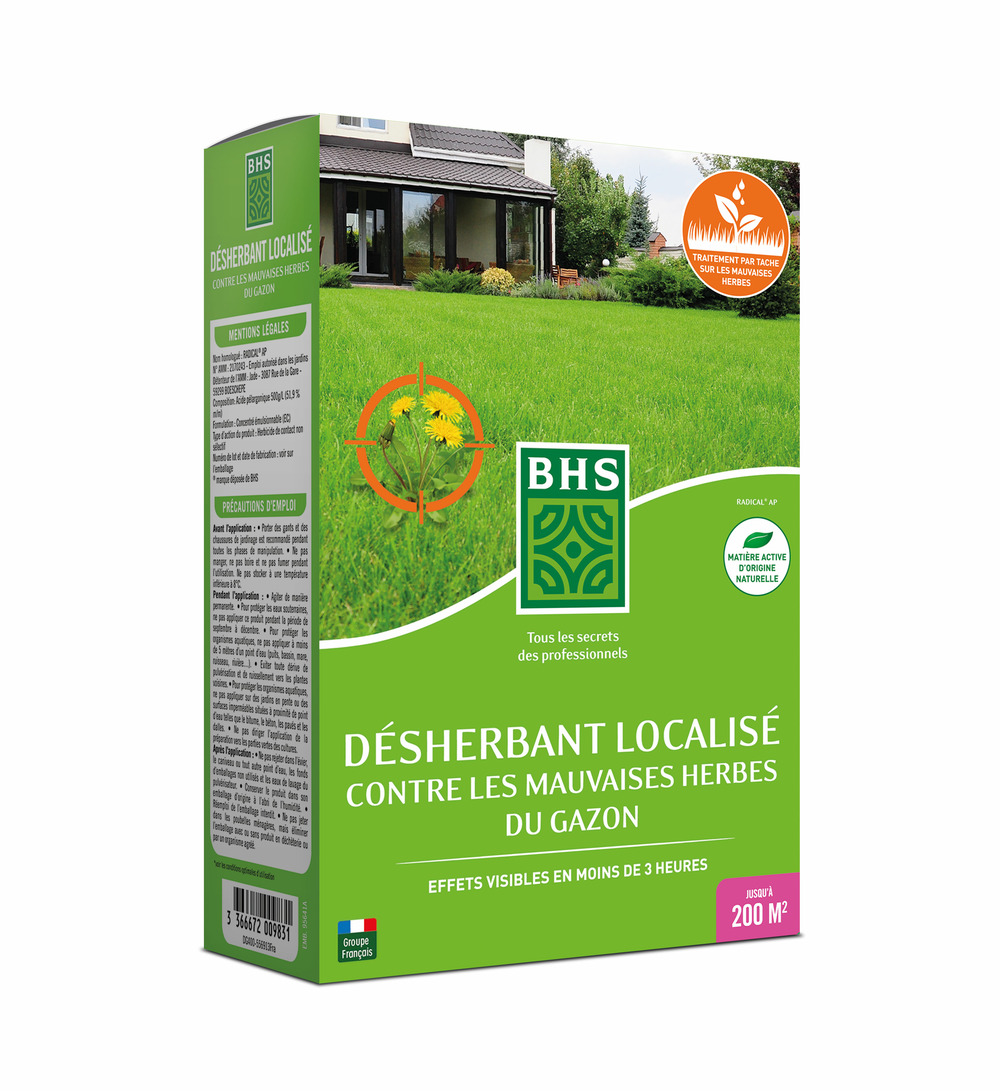 Protect expert désherbant concentré localisé contre les mauvaises herbes du gazon - 450ml - soit 200 m² - non sélectif - dg400