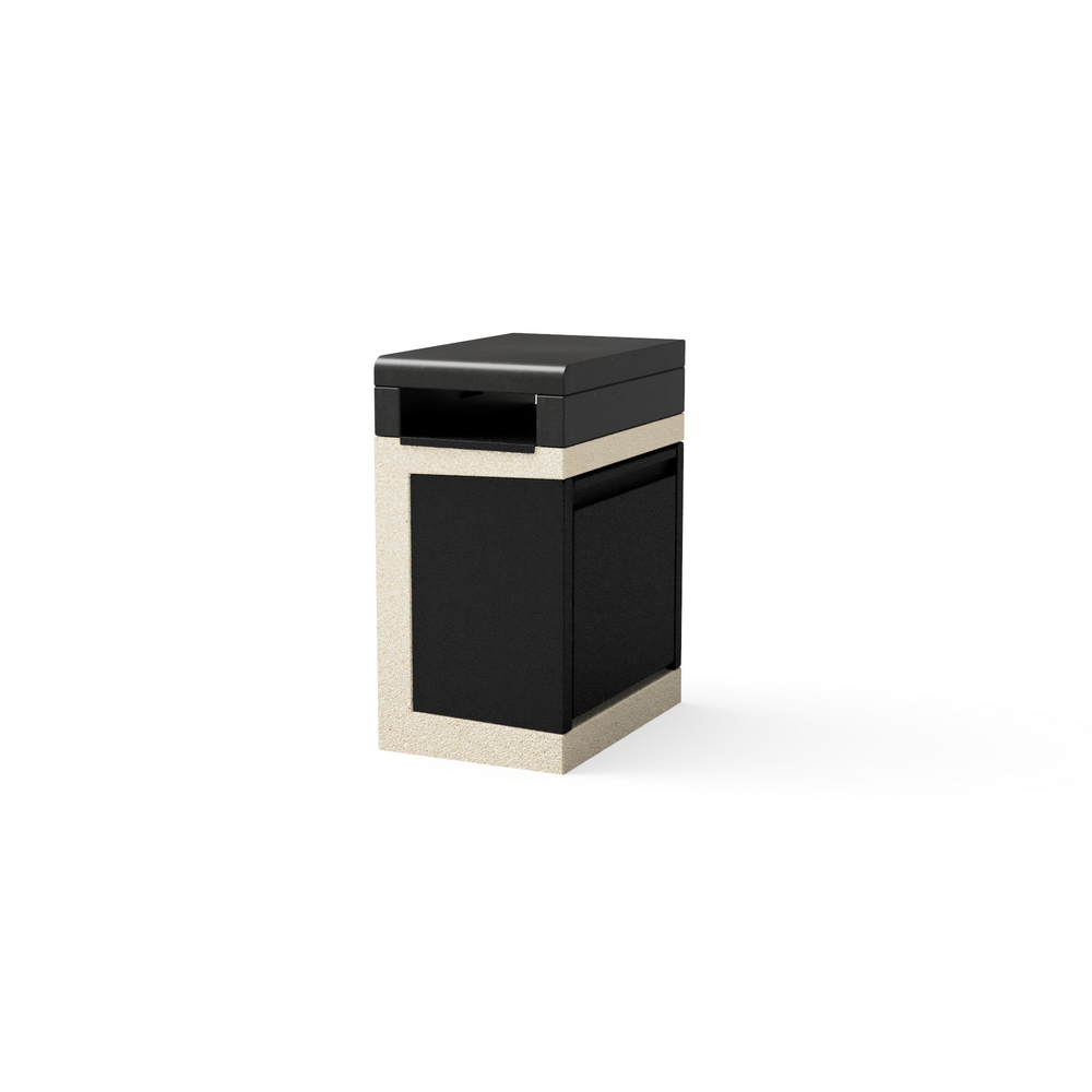 Module kitaway poubelle recyclage encart noir&blanc texturé