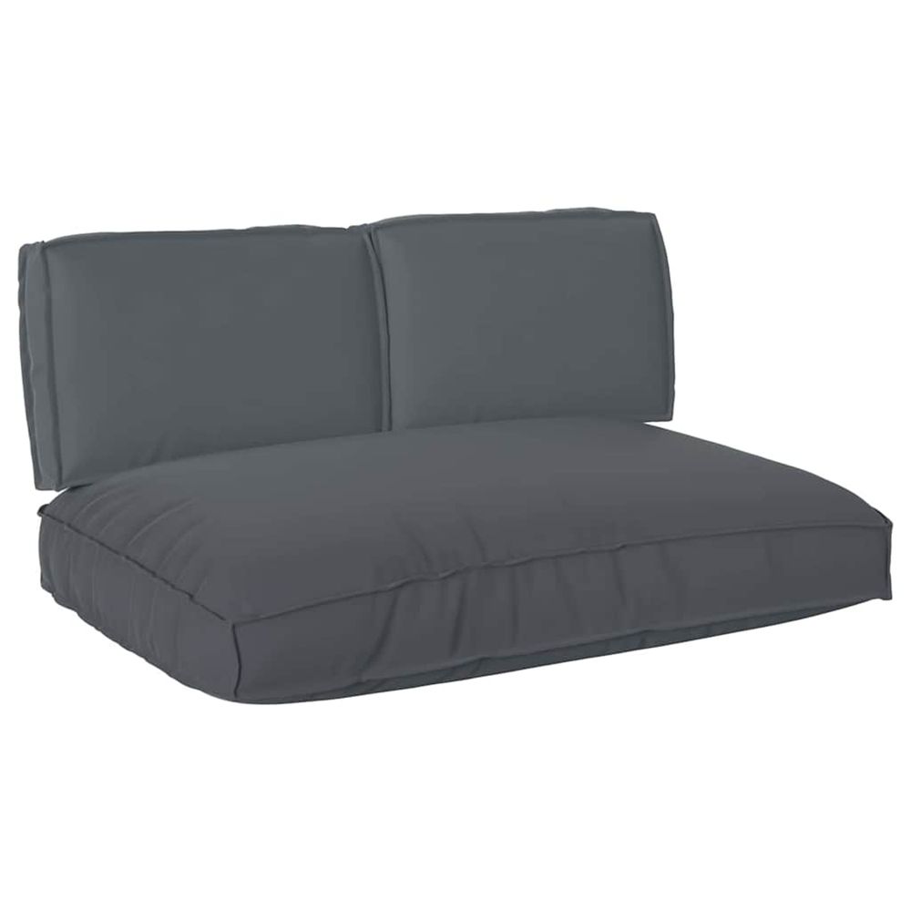Ensemble de coussins tissu oxford anthracite 120 x 80 x 52 cm