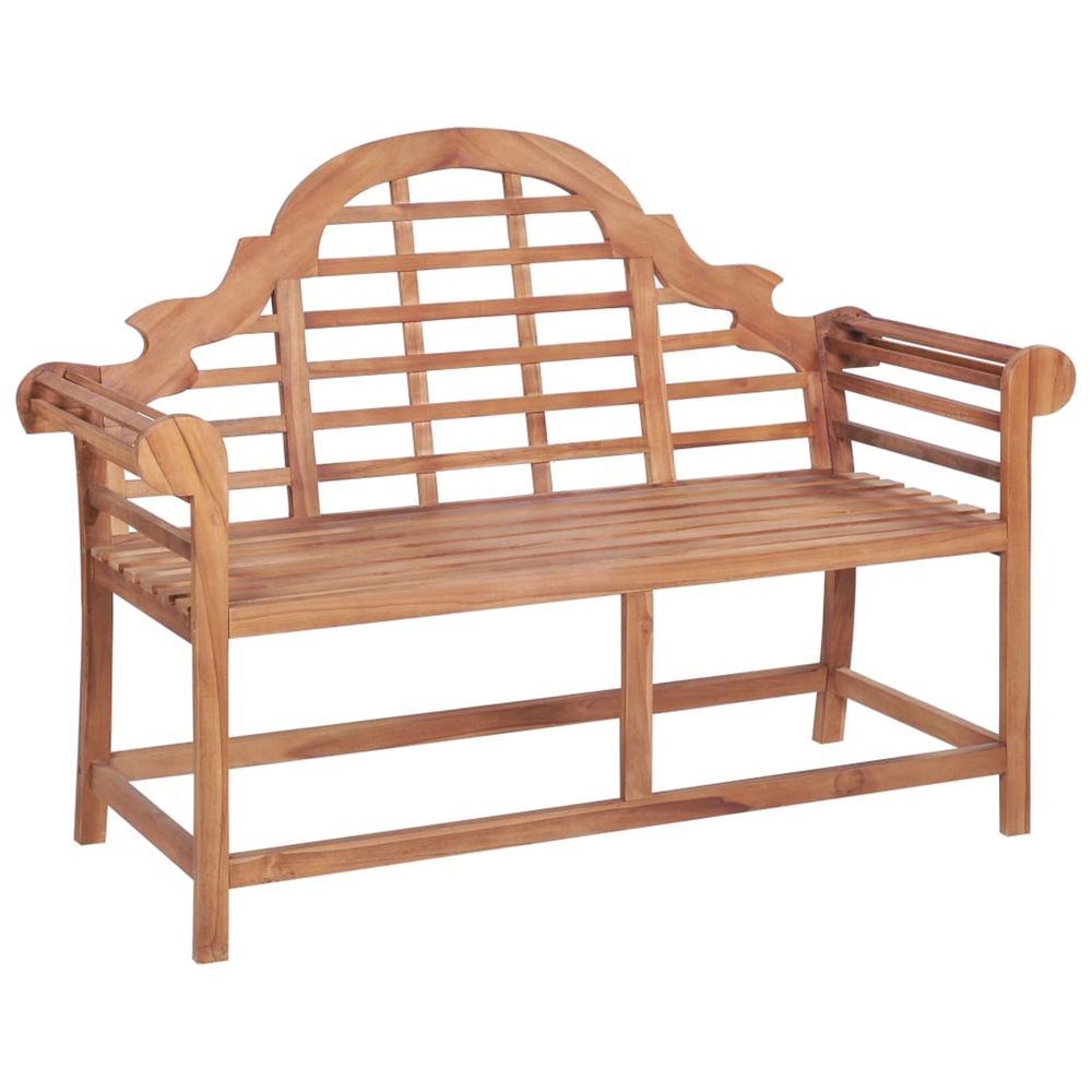 Banc de jardin 127x58,5x92,5 cm bois massif de teck