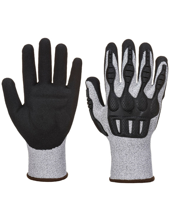Gant tpv impact anti-coupure couleur : gris/noir taille l - portwest