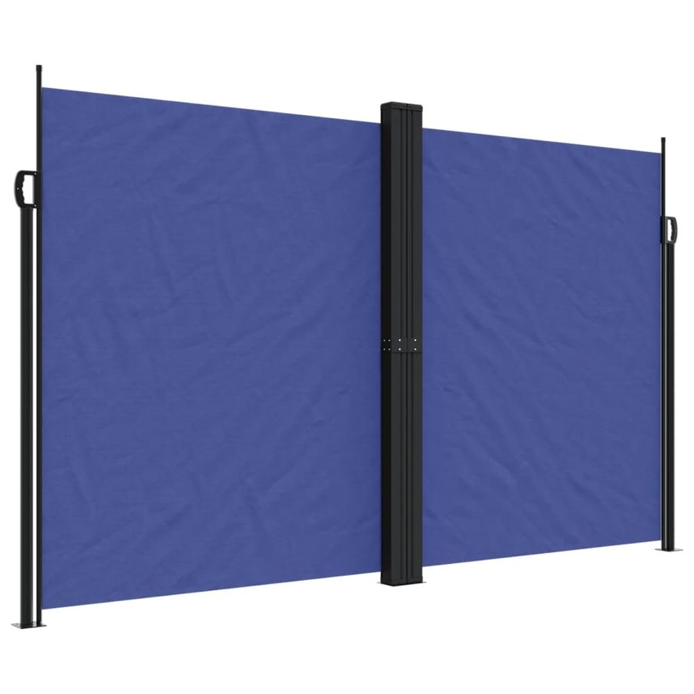 Auvent latéral rétractable bleu 200x1200 cm