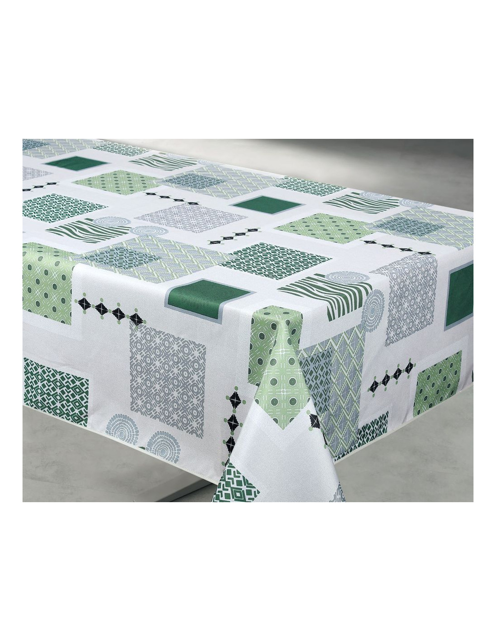 Nappe polyester 140x240cm ambre kaki sur cintre - access deco