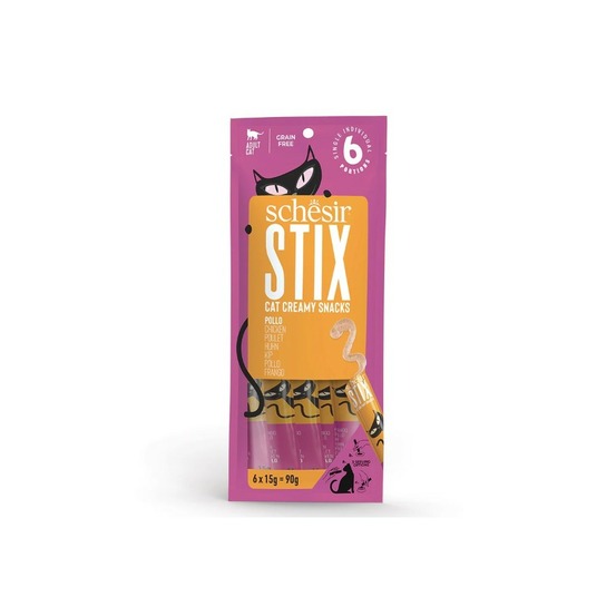Friandises stix poulet schesir chat 6x15 g