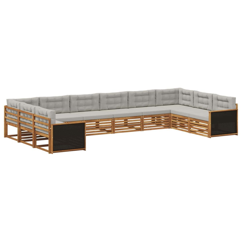 Ensembles de canapés 10 pc bois d'acacia massif