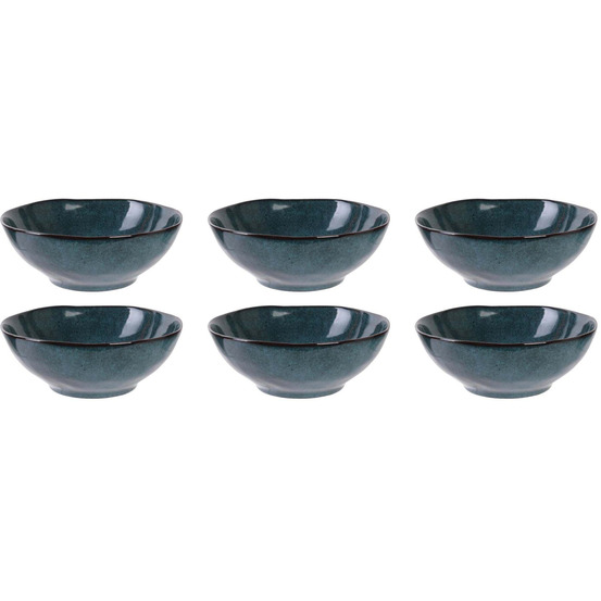 Bol en grès bleu 80 cl au grès du temps lot de 6