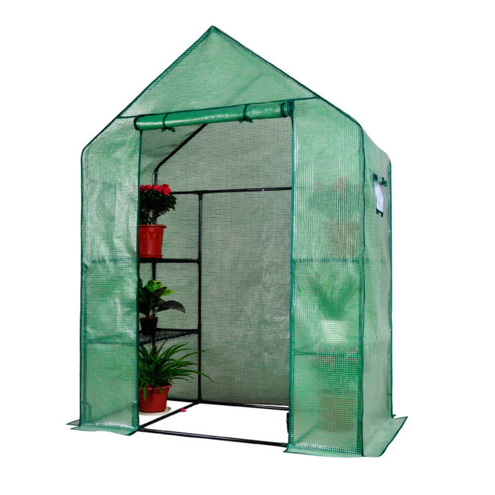 Herzberg hg-8002: walk-in greenhouse avec fenêtres