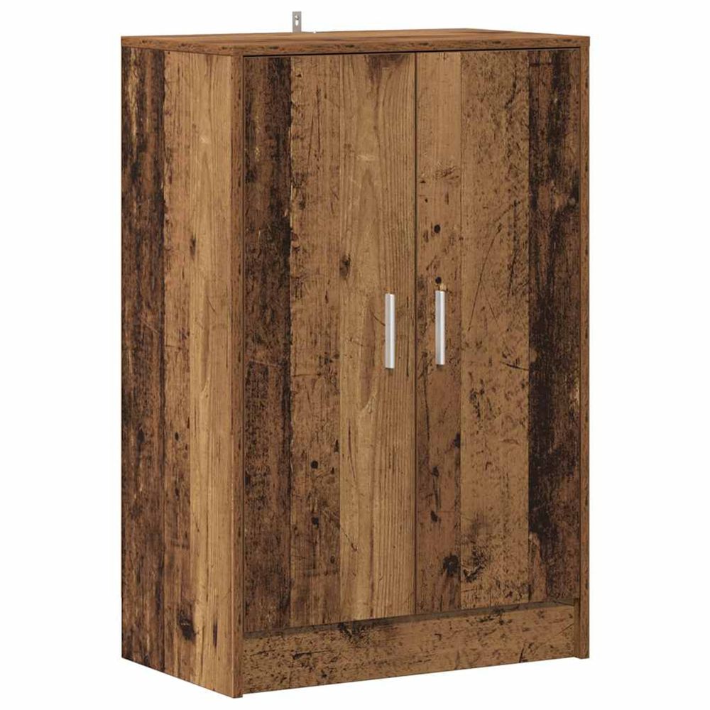 Cabinet à chaussures 60 x 35 x 92 cm bois ancien 6 étagères