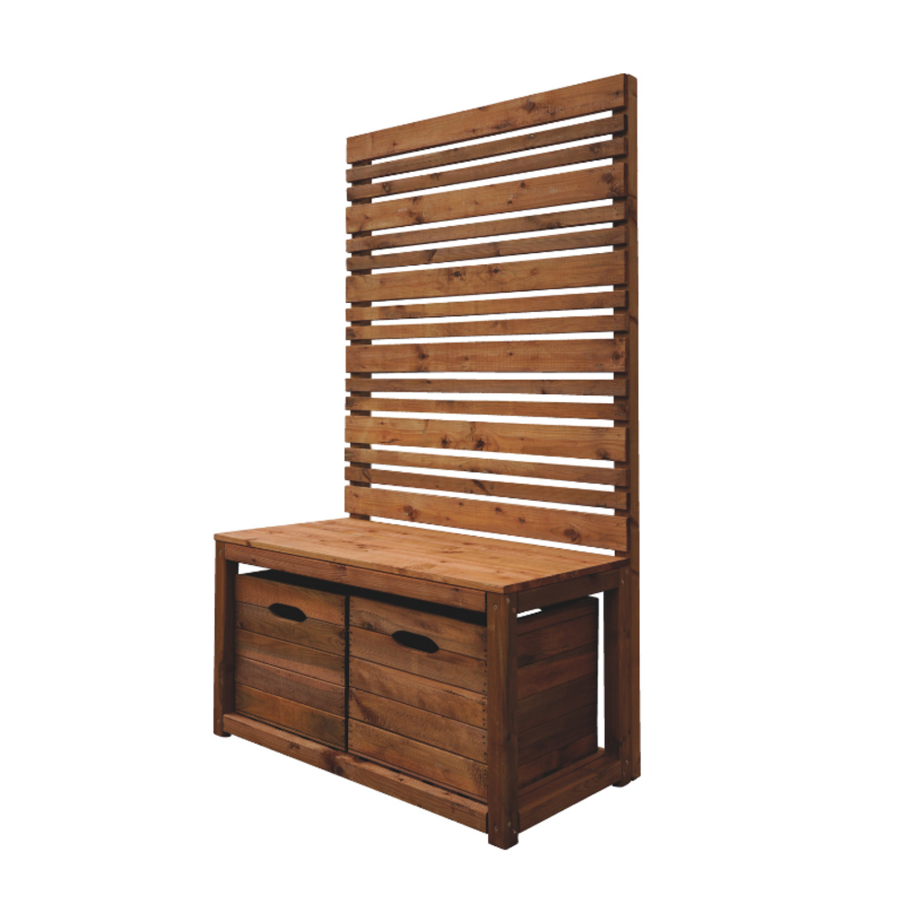 Banc de jardin brise-vue en bois