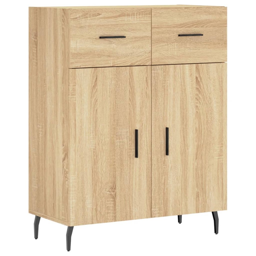 Buffet bahut commode armoire meuble de rangement organisateur cuisine salle de séjour salon sonoma 69,5 x 34 x 90 cm bois d'i