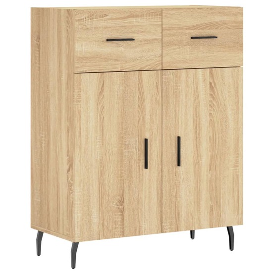 Buffet bahut commode armoire meuble de rangement organisateur cuisine salle de séjour salon sonoma 69,5 x 34 x 90 cm bois d'i