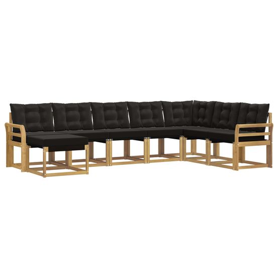 Ensemble de canapés d'extérieur 8 pc blanc et noir
