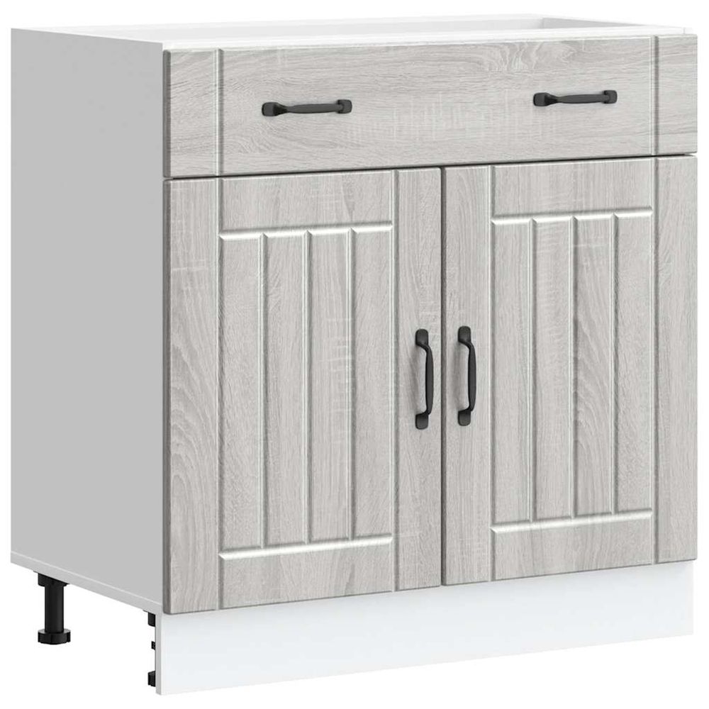 Armoire de cuisine lucca sonoma gris bois ingénierie