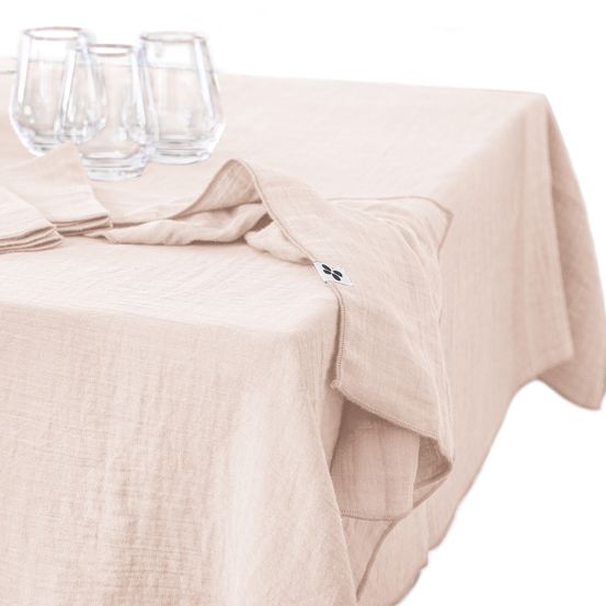 Nappe rectangle gaze de coton gaia