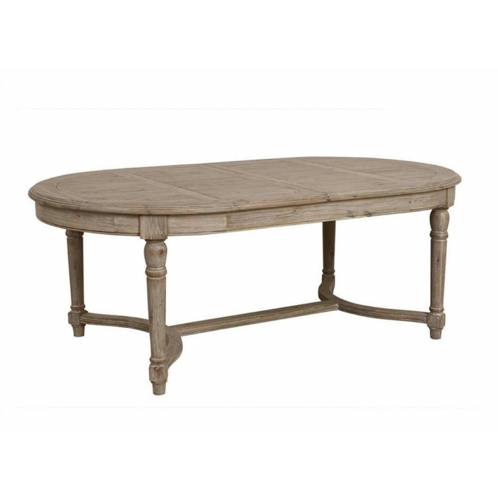 Table ovale extensible 10/14 personnes bois marron - chenonceau interior's