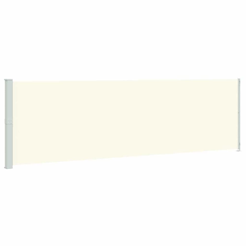 Auvent latéral rétractable de patio 180x614 cm crème