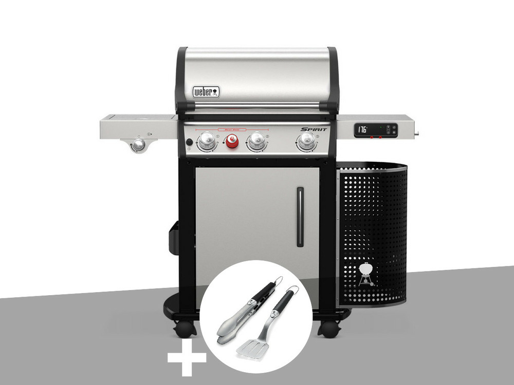 Barbecue gaz spirit premium spx-335 gbs + kit ustensiles premium 2 pièces