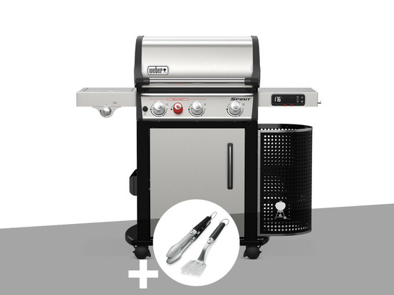 Barbecue gaz spirit premium spx-335 gbs + kit ustensiles premium 2 pièces