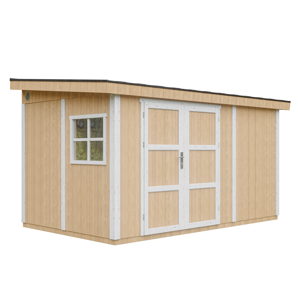 Abri de jardin qualité premium 8,68 m² - h231x248x412 cm - timbela m939-harvest honey