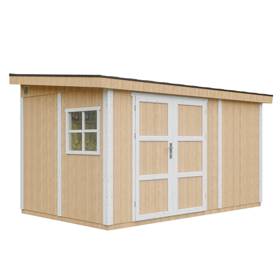Abri de jardin qualité premium 8,68 m² - h231x248x412 cm - timbela m939-harvest honey