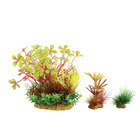 Wiha n°4 plantes artificielles  3 pieces h 14 cm plantkit décoration d'aqua