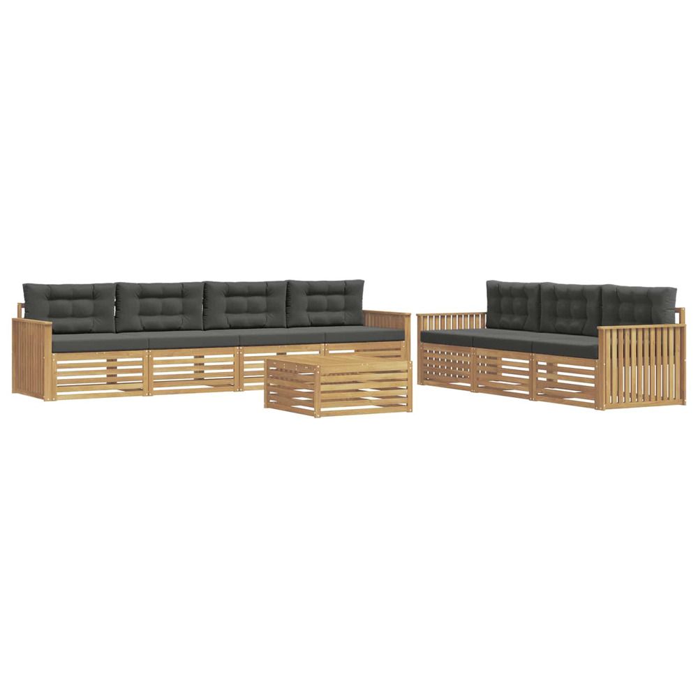 Ensemble de canapés d'extérieur 8 pc blanc et anthracite