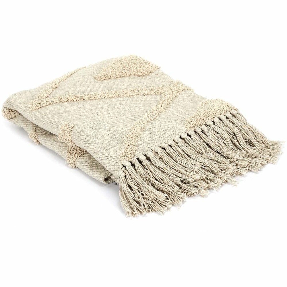 Plaid ethnique losanges en relief 120 x 150 cm