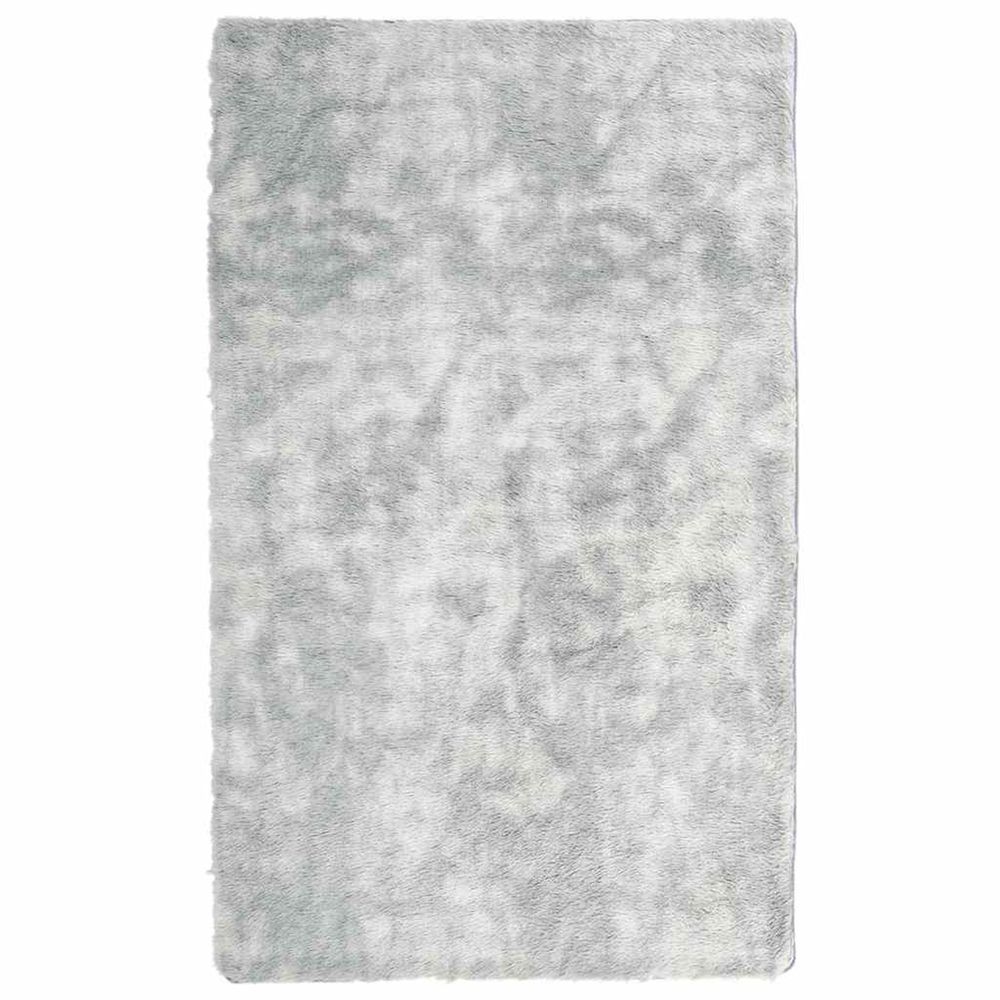 Tapis shaggy à poils longs navarra gris argenté 80x150 cm