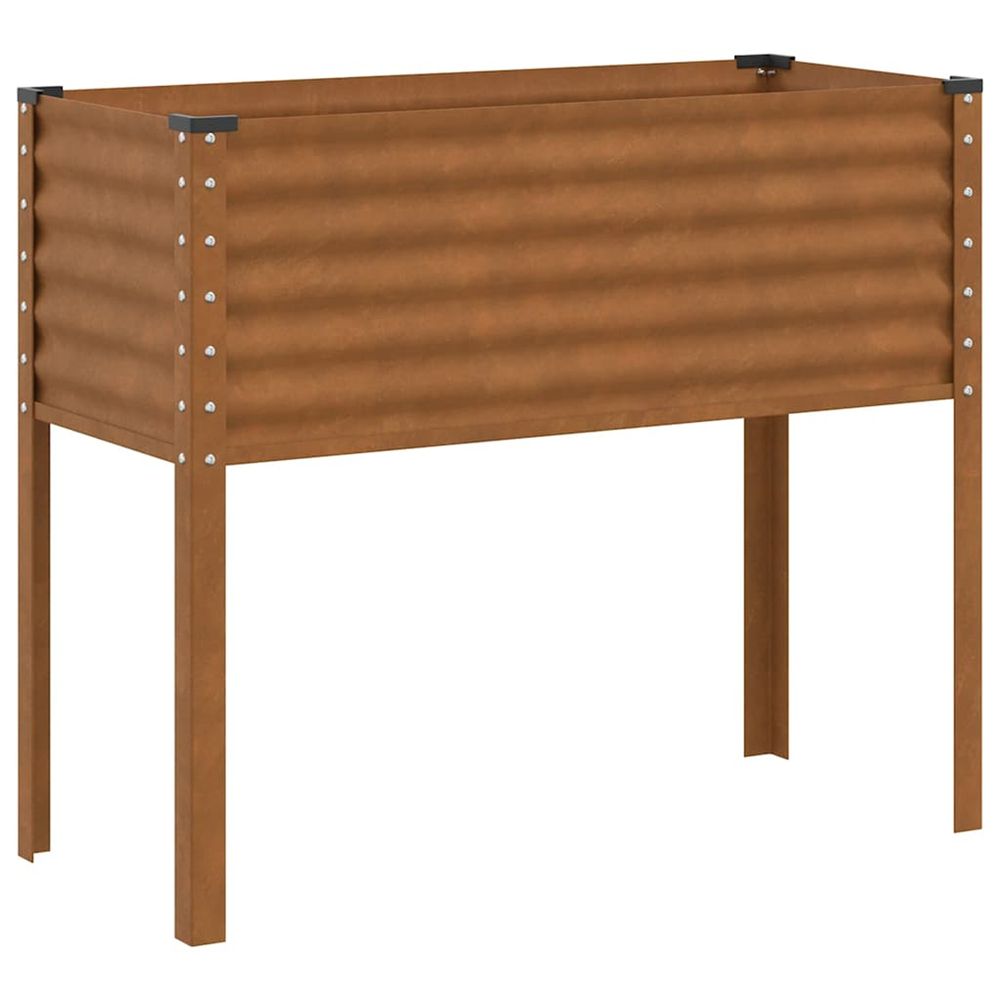 Cache-pot de jardin rouillé 100 x 45 x 90 cm acier galvanisé