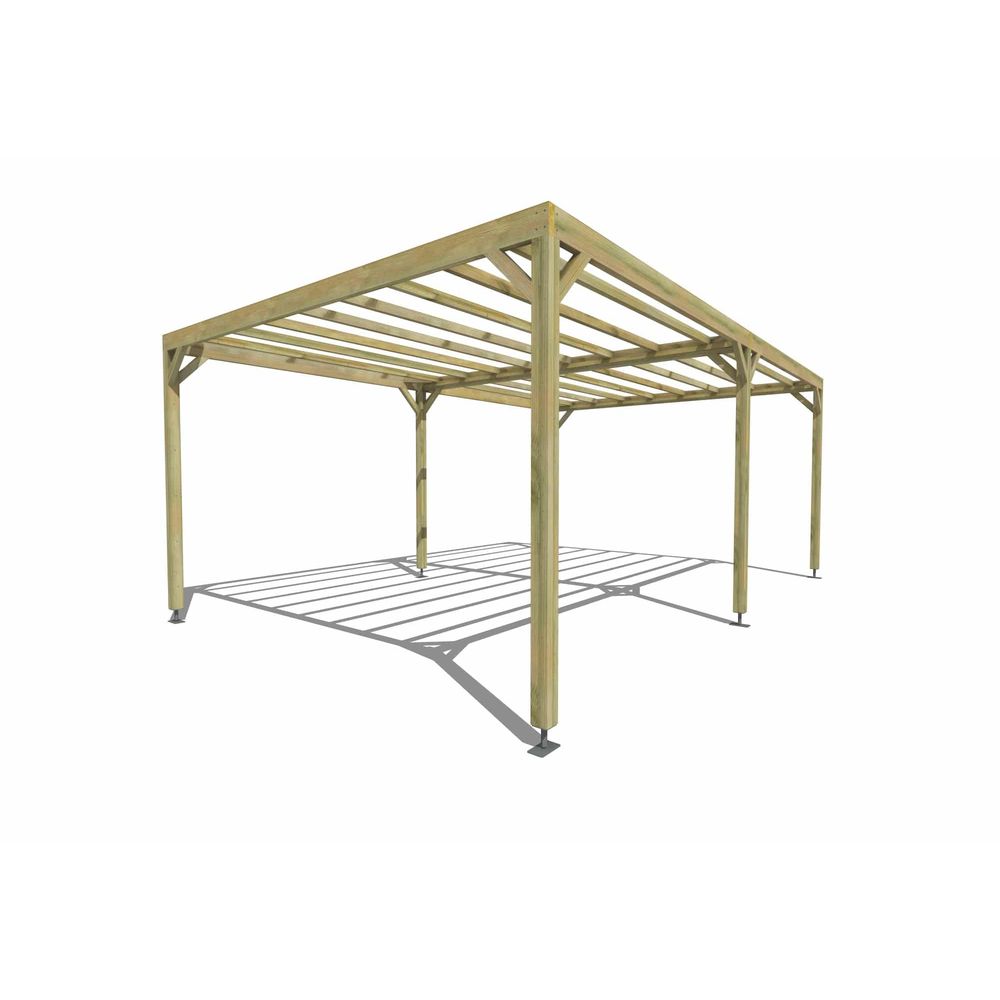 Pergola bois • 6m x 4m • indépendante • sens largeur • livraison comprise