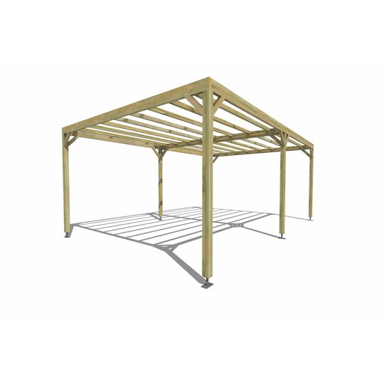 Pergola bois • 6m x 4m • indépendante • sens largeur • livraison comprise