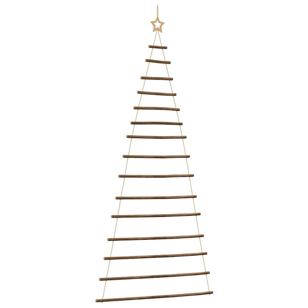 Sapin de noël suspendu avec étoile supérieure 100 x 210 cm branche naturelle