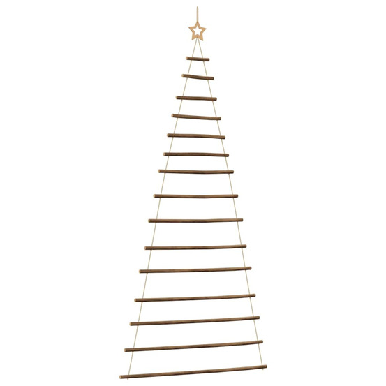Sapin de noël suspendu avec étoile supérieure 100 x 210 cm branche naturelle