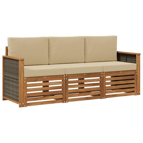 Ensembles de canapés 3 pc bois d'acacia massif