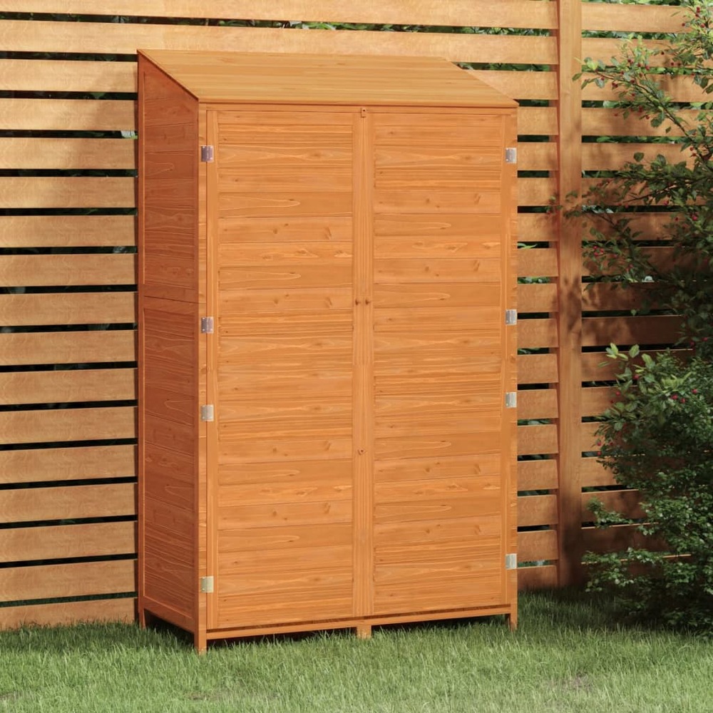 Remise de jardin marron 102x52x174,5 cm bois de sapin solide