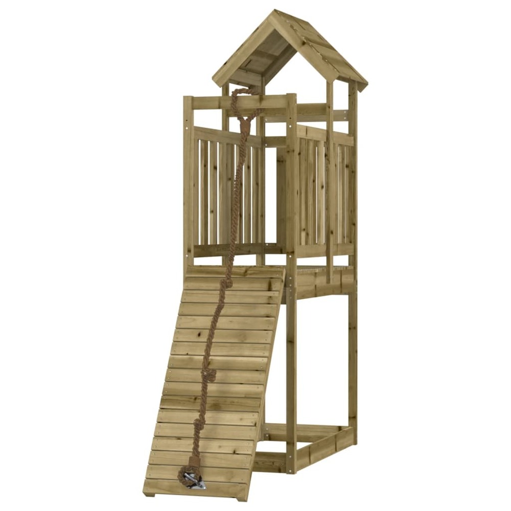 Maisonnette de jeu avec mur d'escalade 64 x 175 x 214 cm bois de pin imprégné
