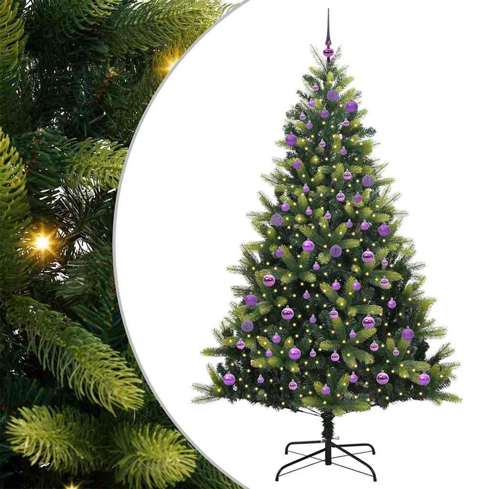 Arbre de noël artificiel en silicone flexible 300 leds vert