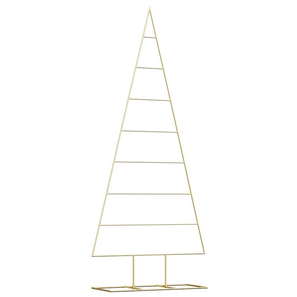 Arbre de noël en métal doré 181 cm acier peint par poudre